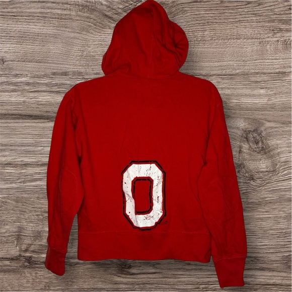 Ohio State Red Hoodie Front Zip Pockets Size Medium Great Condition - Picture 5 of 9